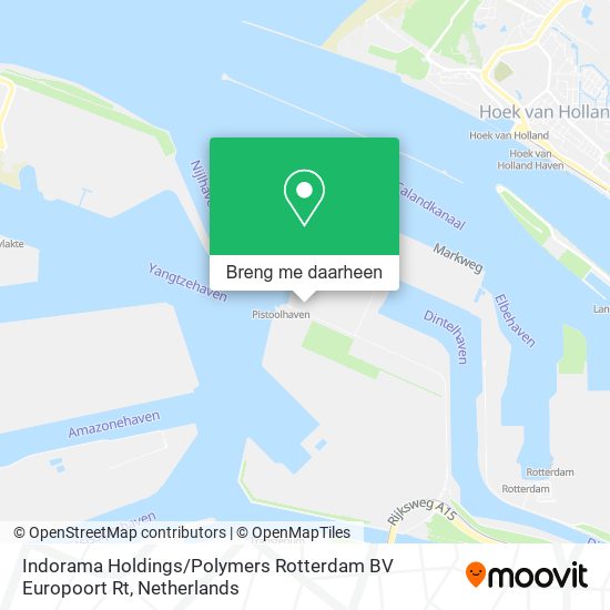 Indorama Holdings / Polymers Rotterdam BV Europoort Rt kaart