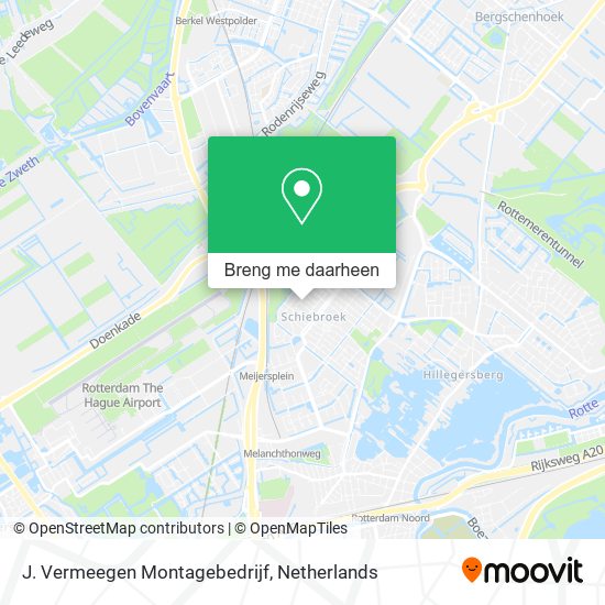 J. Vermeegen Montagebedrijf kaart