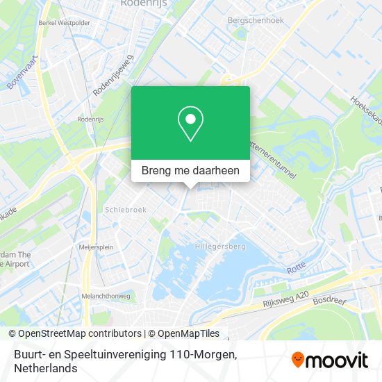 Buurt- en Speeltuinvereniging 110-Morgen kaart
