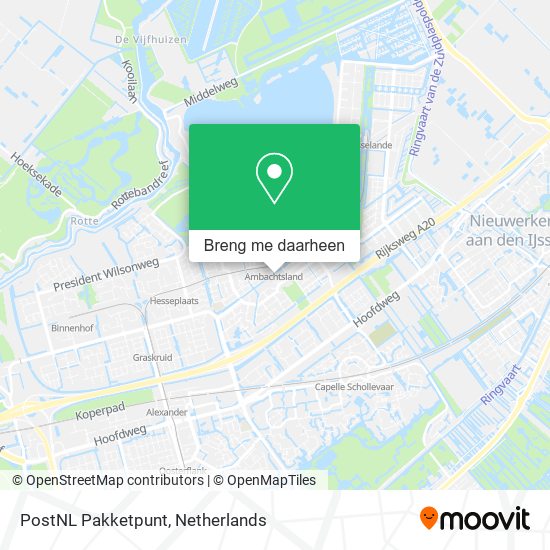 PostNL Pakketpunt kaart