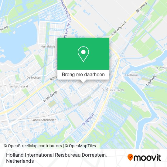 Holland International Reisbureau Dorrestein kaart
