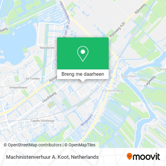 Machinistenverhuur A. Koot kaart