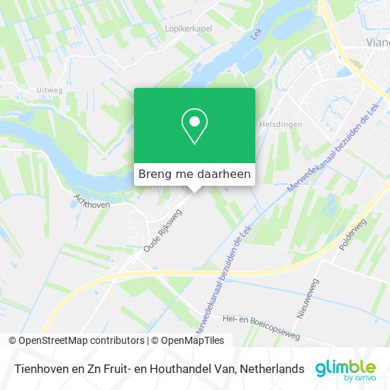 Tienhoven en Zn Fruit- en Houthandel Van kaart