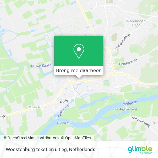 Woestenburg tekst en uitleg kaart