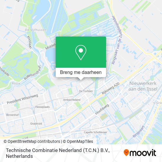 Technische Combinatie Nederland (T.C.N.) B.V. kaart