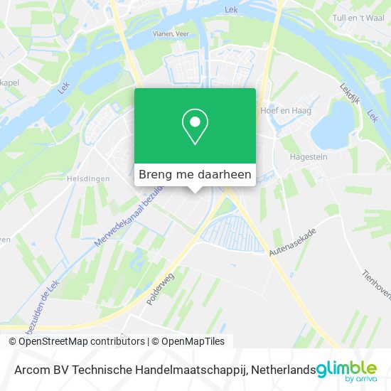 Arcom BV Technische Handelmaatschappij kaart