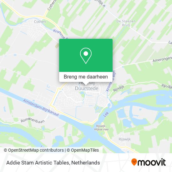 Addie Stam Artistic Tables kaart