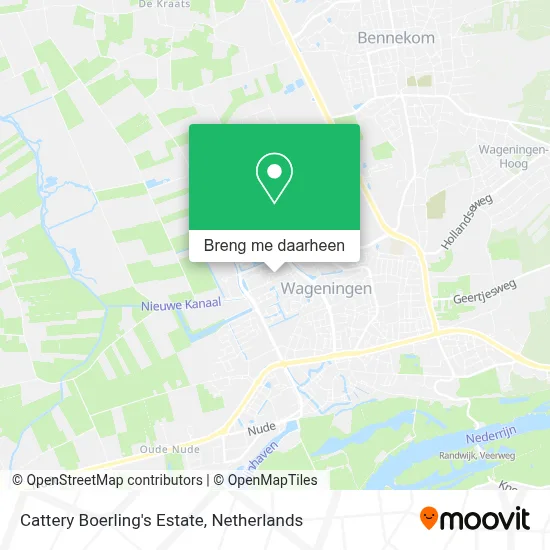 Cattery Boerling's Estate kaart