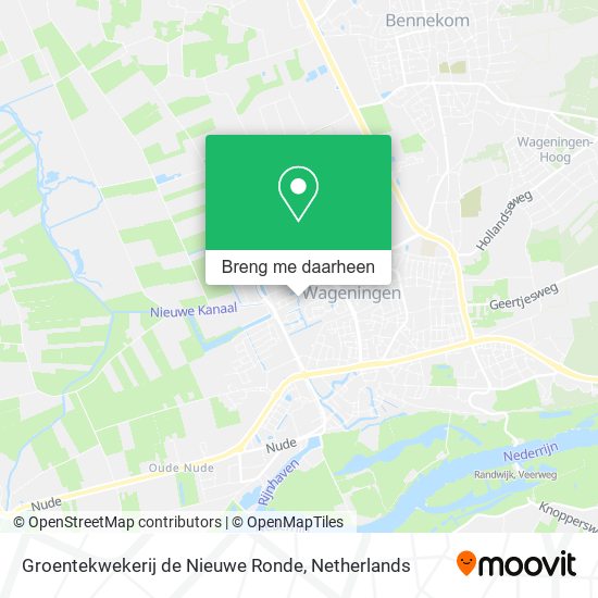 Groentekwekerij de Nieuwe Ronde kaart