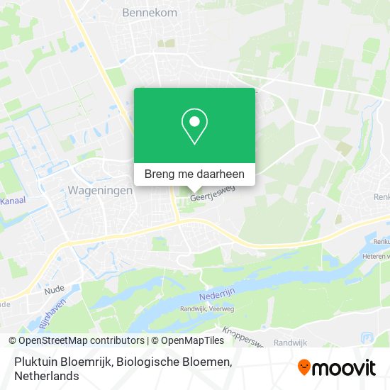 Pluktuin Bloemrijk, Biologische Bloemen kaart