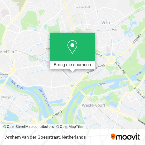 Arnhem van der Goesstraat kaart