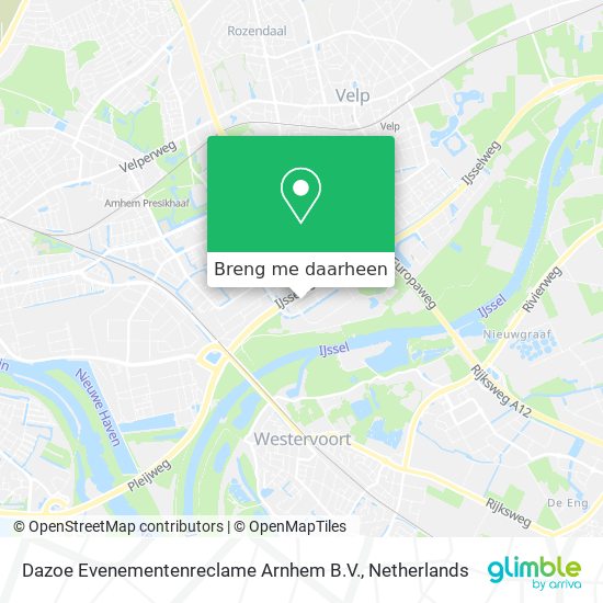 Dazoe Evenementenreclame Arnhem B.V. kaart