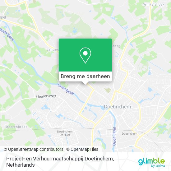 Project- en Verhuurmaatschappij Doetinchem kaart