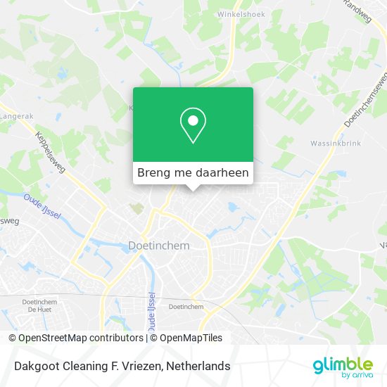 Dakgoot Cleaning F. Vriezen kaart