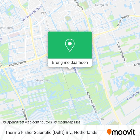 Thermo Fisher Scientific (Delft) B.v. kaart