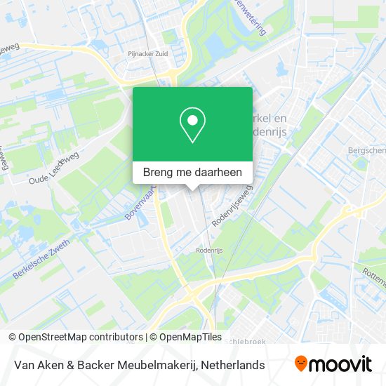 Van Aken & Backer Meubelmakerij kaart