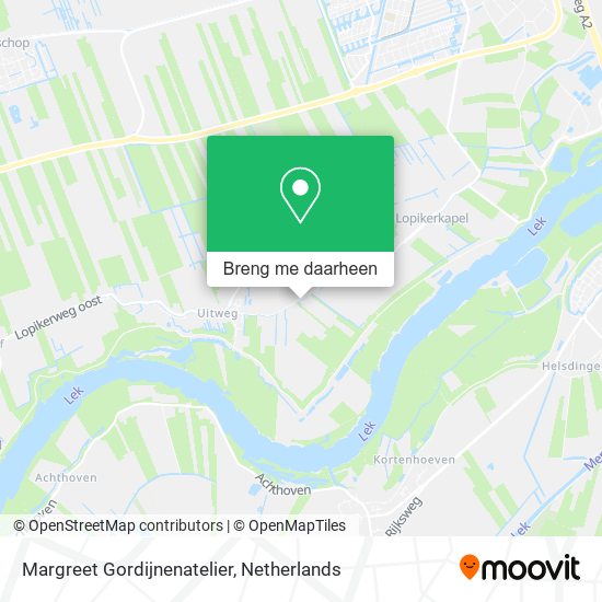 Margreet Gordijnenatelier kaart