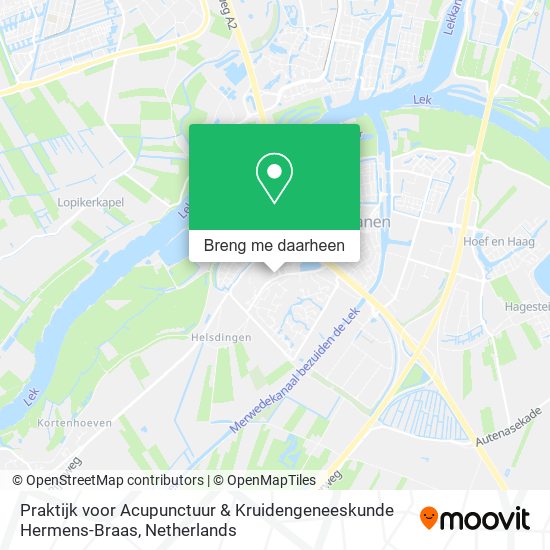 Praktijk voor Acupunctuur & Kruidengeneeskunde Hermens-Braas kaart