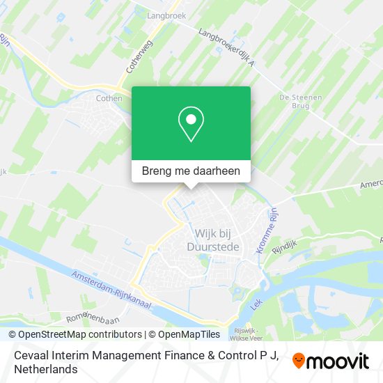 Cevaal Interim Management Finance & Control P J kaart