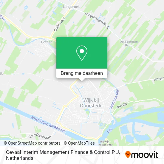 Cevaal Interim Management Finance & Control P J kaart