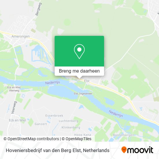 Hoveniersbedrijf van den Berg Elst kaart