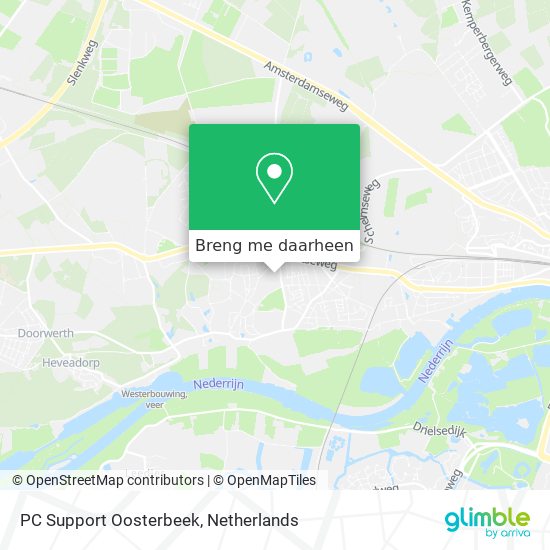 PC Support Oosterbeek kaart