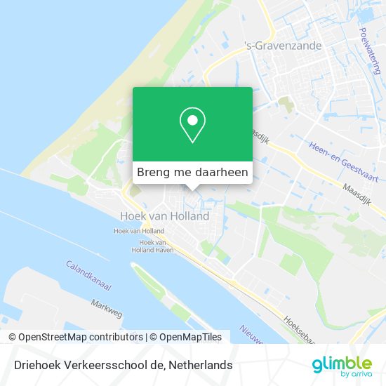 Driehoek Verkeersschool de kaart