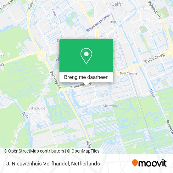 J. Nieuwenhuis Verfhandel kaart