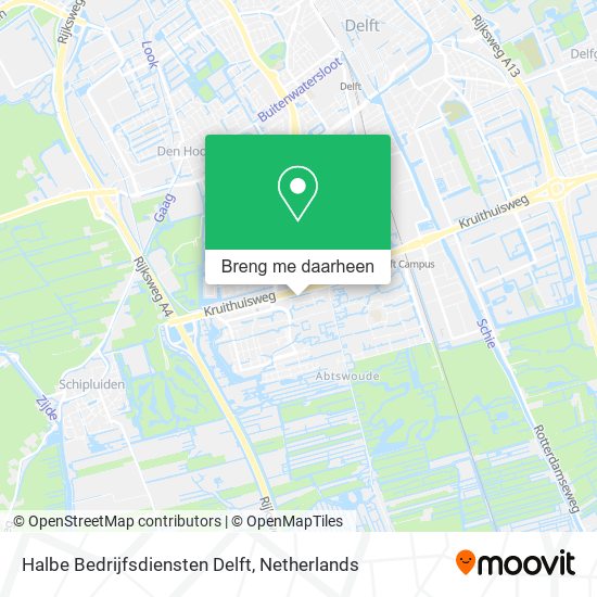 Halbe Bedrijfsdiensten Delft kaart