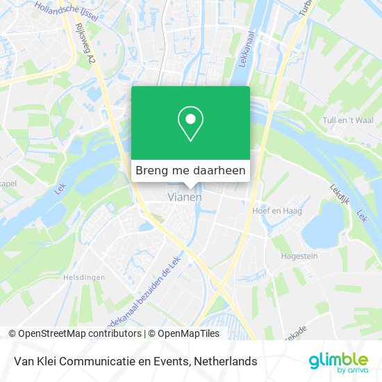 Van Klei Communicatie en Events kaart