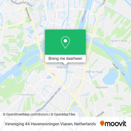 Vereniging 44 Havenwoningen Vianen kaart