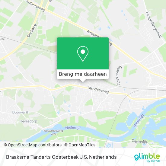 Braaksma Tandarts Oosterbeek J S kaart