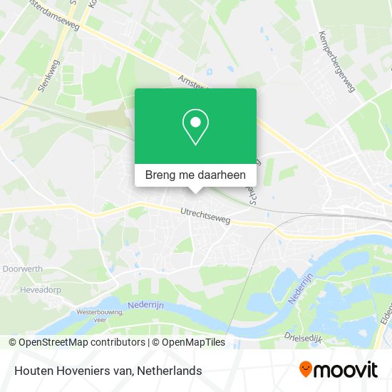 Houten Hoveniers van kaart