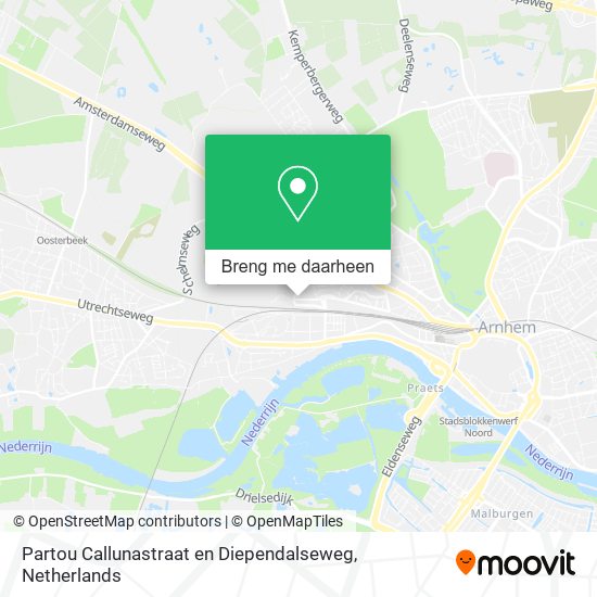 Partou Callunastraat en Diependalseweg kaart