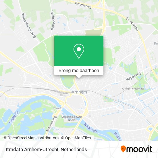 Itmdata Arnhem-Utrecht kaart
