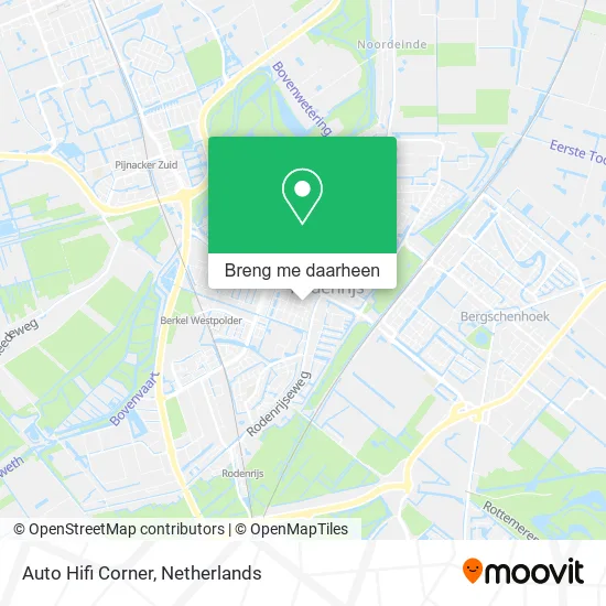 Auto Hifi Corner kaart