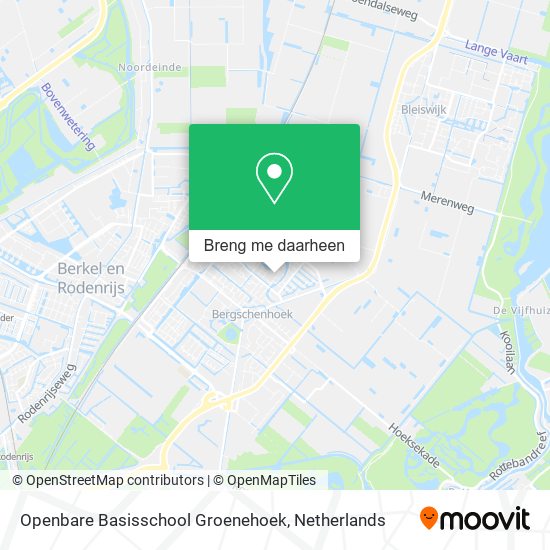 Openbare Basisschool Groenehoek kaart