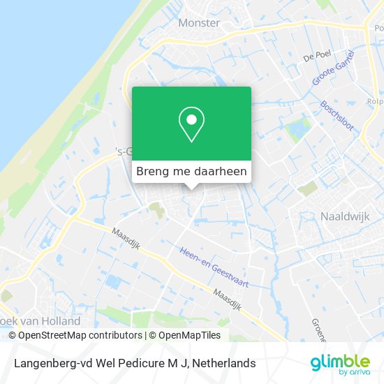 Langenberg-vd Wel Pedicure M J kaart