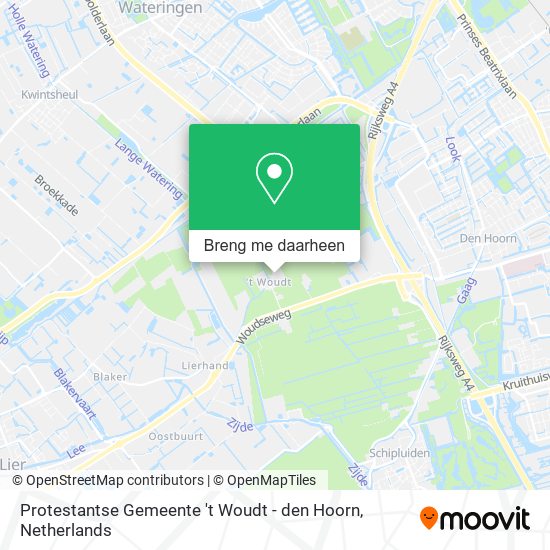 Protestantse Gemeente 't Woudt - den Hoorn kaart