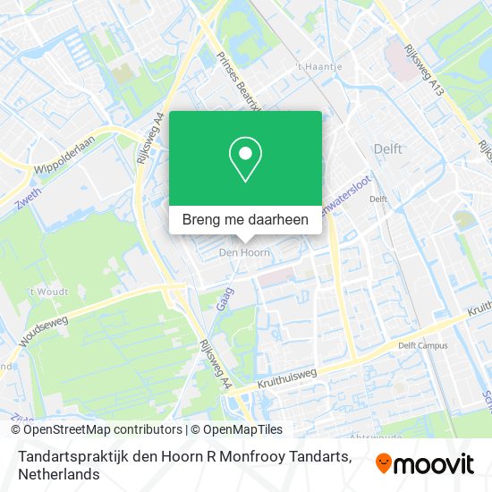 Tandartspraktijk den Hoorn R Monfrooy Tandarts kaart