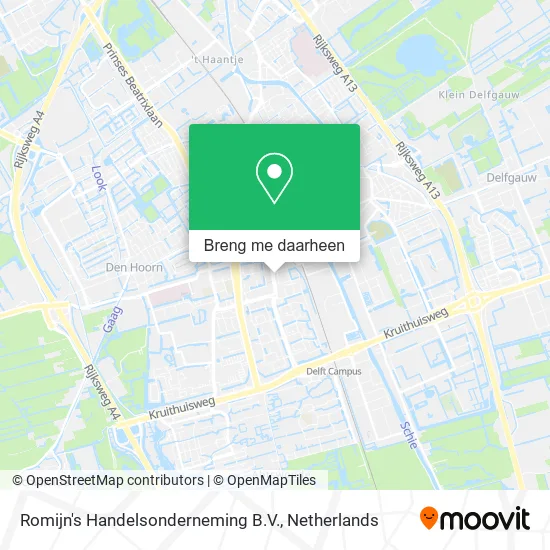 Romijn's Handelsonderneming B.V. kaart