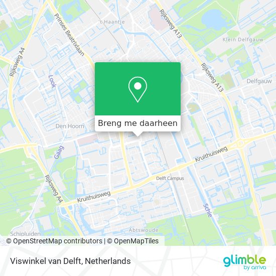 Viswinkel van Delft kaart