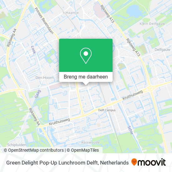 Green Delight Pop-Up Lunchroom Delft kaart