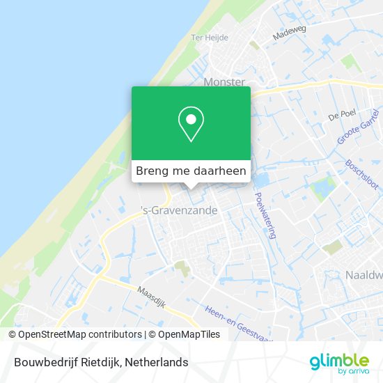 Bouwbedrijf Rietdijk kaart