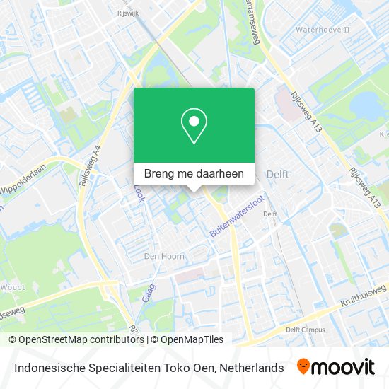 Indonesische Specialiteiten Toko Oen kaart