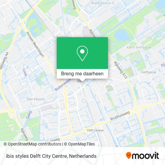 ibis styles Delft City Centre kaart