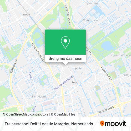 Freinetschool Delft Locatie Margriet kaart