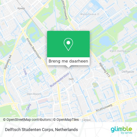 Delftsch Studenten Corps kaart