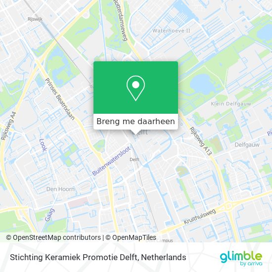 Stichting Keramiek Promotie Delft kaart