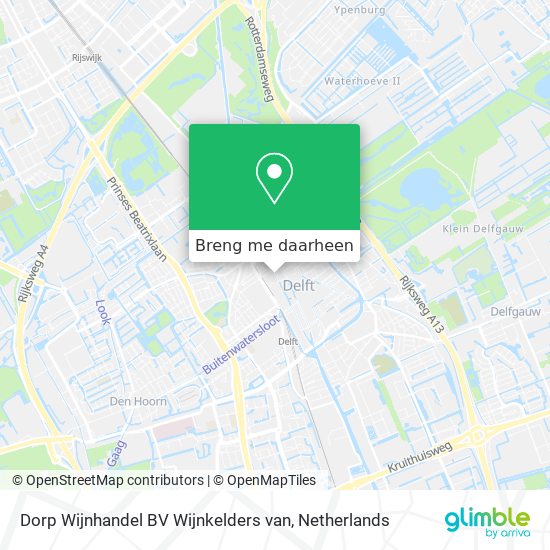 Dorp Wijnhandel BV Wijnkelders van kaart